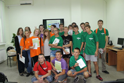 Участники экологического квеста - трудовые отряды города Сосновоборска